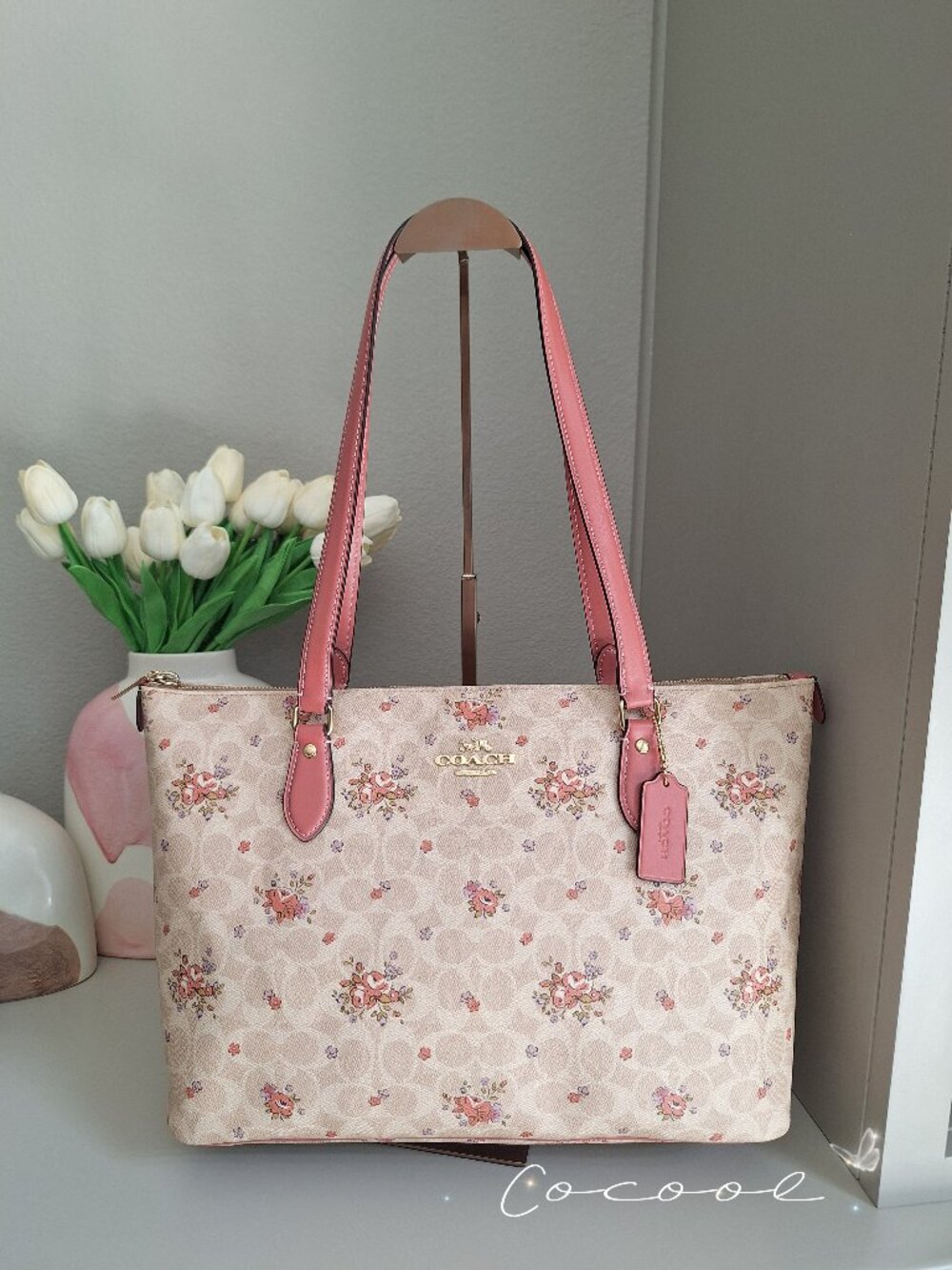 NWT Coach Gallery Tote Bag In Signature Canvas With Floral Print cbf10